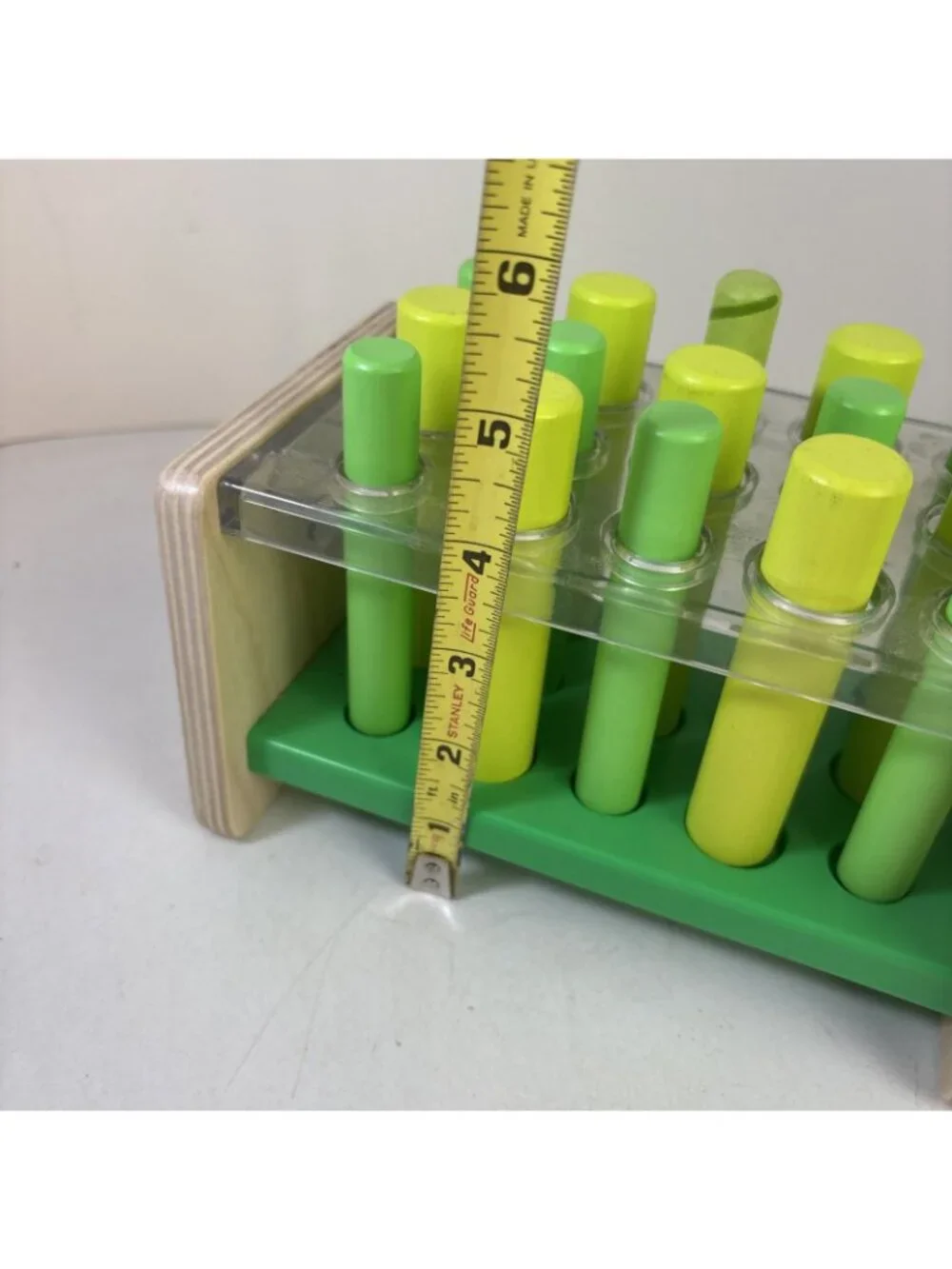 Lovevery Wooden Post Stand Pegs Montessori Missing One Replacement Peg
